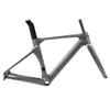 HIMALO Carbon Fiber Road Bike Frameset Disc Brake Thru Axle Breaking Wind Racing Frame 43.5/46/48/50/52/54/56CM Internal Routing  for 700C Wheels (Color : Dark Gray, Size : 43.5CM) view 1