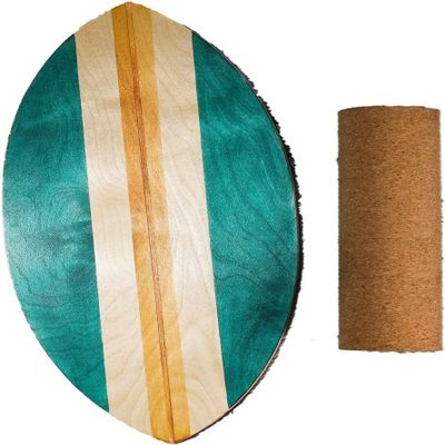 DKULMN Balance Board Surf Trainer,Wooden Balance Board Set,Balance Training for Body Shape Core Training, Surfing Balance Board