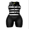 Sparx Women Triathlon Suit Tri Short Racing Cycling Swim Run (Medium, B&W Flag) view 2
