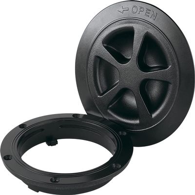 SEAFLO Deck Plate Hatch for Marine Boat Kayak Choose Size, Color and Storage Bag (6", Black with No Storage Bag 1-Pack)