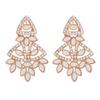 Bodha Traditional Indian Rose Gold Plated Kundan, AD, Crystal, CZ Design Necklace Combo with Maang Tikka and Earrings Jewellery/Jewelry Set for Women (SJN_184_RG) view 3