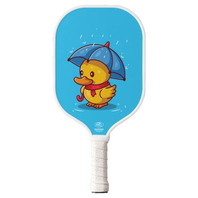 TigerTail Sports Rain Ducky Colorful Design Pickleball Paddle, USA Pickleball Approved, White Trim
