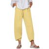Loose Pants for Women Capri Dandelion Pants for Summer Beach Boho Trendy Dressy Casual Elastic Waist Cropped Pants view 1