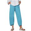 Loose Pants for Women Capri Dandelion Pants for Summer Beach Boho Trendy Dressy Casual Elastic Waist Cropped Pants view 1