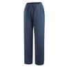 Women Linen Pants Dressy Casual Straight Leg High Elastic Waist Beach Trousers Trendy Drawstring Relaxed Fit Pant with Pocket view 3