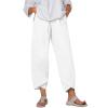 Loose Pants for Women Capri Dandelion Pants for Summer Beach Boho Trendy Dressy Casual Elastic Waist Cropped Pants view 1