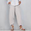 Loose Pants for Women Capri Dandelion Pants for Summer Beach Boho Trendy Dressy Casual Elastic Waist Cropped Pants view 2