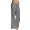Women Linen Pants Dressy Casual Straight Leg High Elastic Waist Beach Trousers Trendy Drawstring Relaxed Fit Pant with Pocket view 1