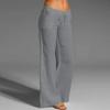 Women Linen Pants Dressy Casual Straight Leg High Elastic Waist Beach Trousers Trendy Drawstring Relaxed Fit Pant with Pocket view 2