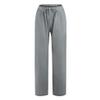 Women Linen Pants Dressy Casual Straight Leg High Elastic Waist Beach Trousers Trendy Drawstring Relaxed Fit Pant with Pocket view 3