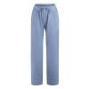 Women Linen Pants Dressy Casual Straight Leg High Elastic Waist Beach Trousers Trendy Drawstring Relaxed Fit Pant with Pocket view 4