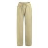 Women Linen Pants Dressy Casual Straight Leg High Elastic Waist Beach Trousers Trendy Drawstring Relaxed Fit Pant with Pocket view 3