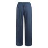 Women Linen Pants Dressy Casual Straight Leg High Elastic Waist Beach Trousers Trendy Drawstring Relaxed Fit Pant with Pocket view 4