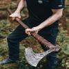 VIKING HOUSE I Two Handed Berserker Axe, Hand Forged Steel Axe,Norse Battle Axe,Scandinavian Style Viking Axe,Viking Bearded Tactical,Functional Axe, History of Viking (TH001) view 2