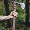 VIKING HOUSE I Two Handed Berserker Axe, Hand Forged Steel Axe,Norse Battle Axe,Scandinavian Style Viking Axe,Viking Bearded Tactical,Functional Axe, History of Viking (TH001) view 3