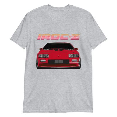 1989 Camaro IROC-Z 80s Car Club Custom T-Shirt Sport Grey