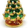 AAGAZA Hand Painted Christmas Tree Jewelry Trinket Box Ornament Sculpture Enamel Craft/111 view 2