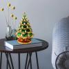 AAGAZA Hand Painted Christmas Tree Jewelry Trinket Box Ornament Sculpture Enamel Craft/111 view 4