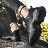 BORAMAX Men's Walking Shoes Lightweight Running Shoes Men's Outdoor Hiking Shoes Ultra Light Casual Non Slip Athletic Shoes Black view 3