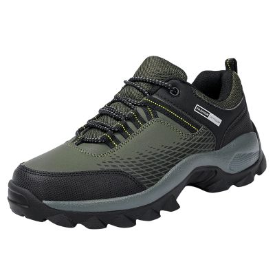 BORAMAX Men's Walking Shoes Lightweight Running Shoes Men's Outdoor Hiking Shoes Ultra Light Casual Non Slip Athletic Shoes Green