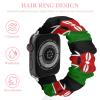 Kenyan Flag Elastic Solo Loop Bands Cute Printed Watch Strap Watchband Compatible for Apple Watch 42mm/44mm view 3