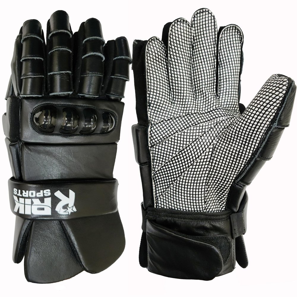 Hema Genuine Leather Fencing Sports Gloves (Black, Medium)