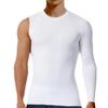 Men's Athletic Single Sleeve One Arm 1/2 Compression Shirt Sports Tight Base Layer Workout Underwear Active (White-Right-Long,Medium,Medium) view 2