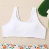 Swimsuit Girls 10-12 Summer Big Kids Girls Bathing Suits 2 Piece Swimsuit Kids Floral Bikini Set Big (White, 8-9 Years) view 2