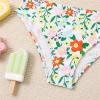 Swimsuit Girls 10-12 Summer Big Kids Girls Bathing Suits 2 Piece Swimsuit Kids Floral Bikini Set Big (White, 8-9 Years) view 3