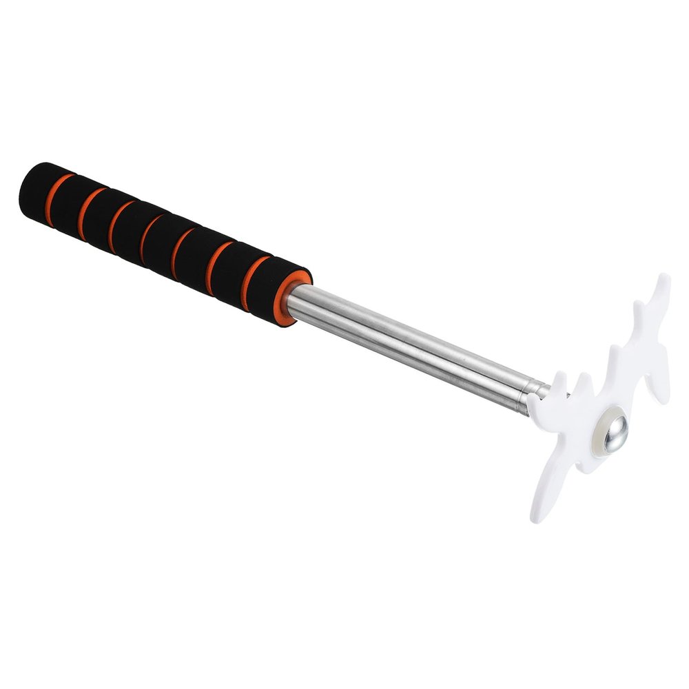 PATIKIL Retractable Billiards Cue Stick Bridge, EVA Handle Pool Cue Accessory with Removable Plastic Bridge Head for Pool Table Competition, White