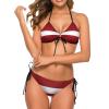Latvia Flag Bikini Sets for Women Sexy Swimwear Halter String Tie Side Triangle BikiniXL Two Piece Swimsuit view 1