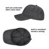 4 Pack Black Vintage Washed Distressed Baseball Caps for Women Men Low Profile Adjustable Unconstructed Baseball Cap view 4