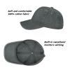 4 Pack Grey Vintage Washed Distressed Baseball Caps for Women Men Low Profile Adjustable Unconstructed Baseball Cap view 4