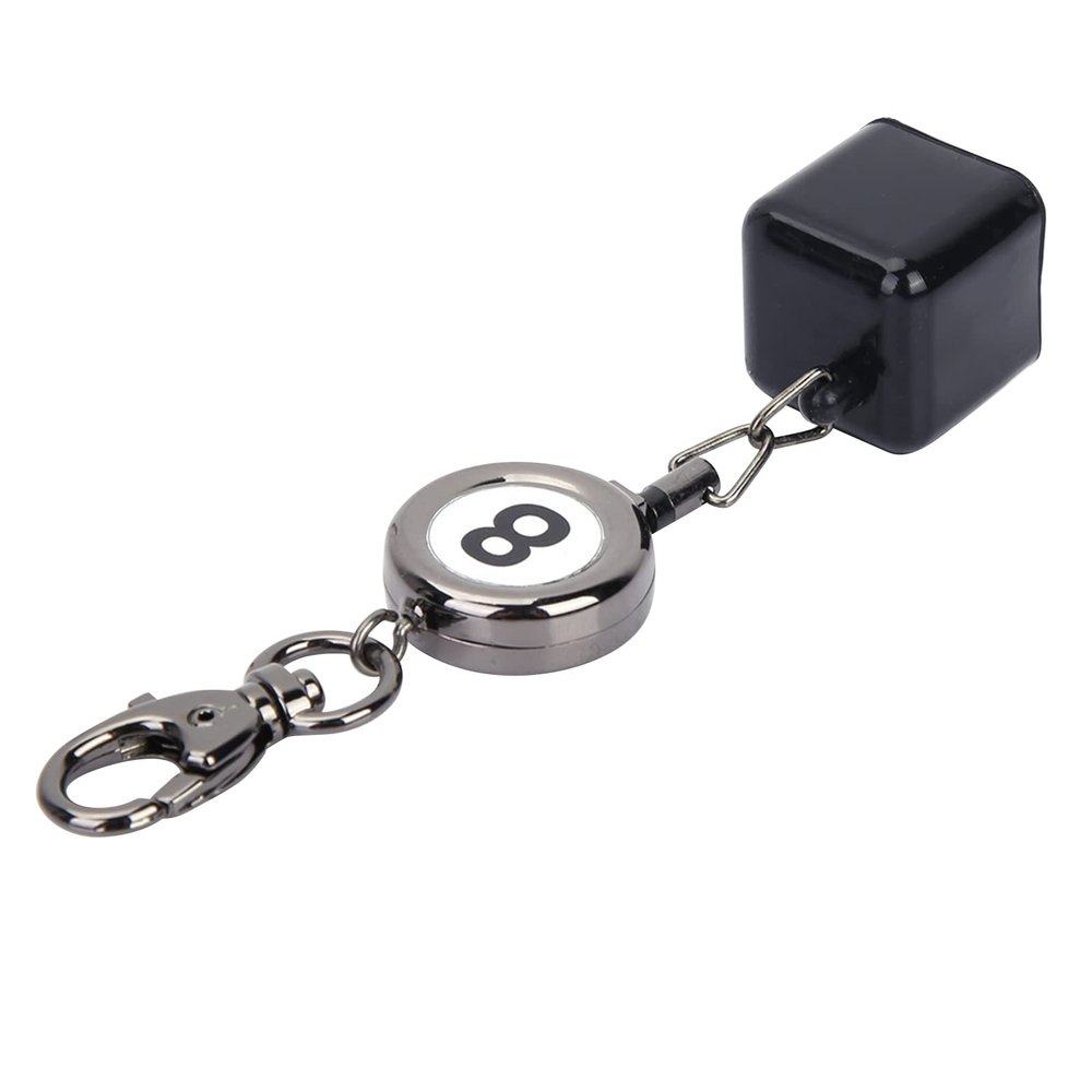Billiards Pool Cue Chalk Holder, Portable Retractable Billiards Snooker Pool Cue Chalk Holder Drawing Key Ring Billiard Accessories Best