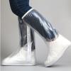 Fdit Knee High Rain Shoe Cover, Dust Proof Transparent Rain Shoe Cover Simple Appearance for Women for Hiking for Cycling (L) view 3