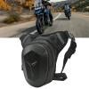 Adjustable Motorcycle Drop Leg Bag Multifunctional Outdoor Thigh Bag Motorcycle with Reflective Strip Water Proof Waist Pack for Outdoor Hiking Traveling Fishing (Carbon Fiber) view 3