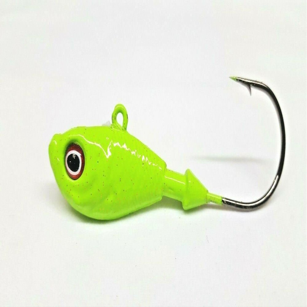 10 "Ultra Minnow Jig Heads Powder Coated Swimbait Lure Ultra Point Hook-Char 3oz