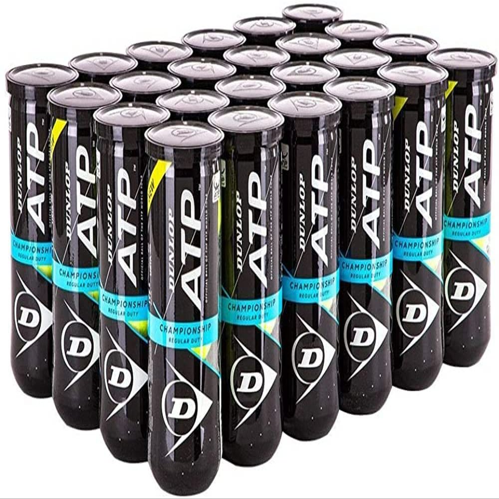 DUNLOP ATP Championship Tennis Ball,Case (24 Cans ATP Championship Regular Duty)