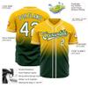 Custom Sports Jerseys Yellow Green Personalized Fade Baseball Jerseys Shirts Button Down Customize Hip Hop Softball T-Shirts Sports Team Uniform Embroided Name Number Logo view 2