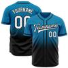 Personalized Baseball Sports Uniform Button Down Custom Black Blue Fade Baseball Jerseys Polyester Design Your Own Hip Hop Baseball Softball Shirts Stitched Name Number Logo for Kids Boys Girls view 1