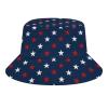 USA Flag Stars Bucket Hat for Men Women, Funny Summer Beach Fishing Hat, Packable Outdoor Sun Fisherman Hat view 1
