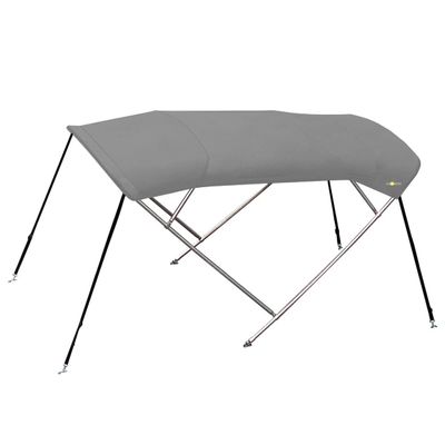 Oceansouth 4 Bow Bimini Top Stainless Steel Premium Range 8ft Length (90" - 96", Dark Gray)