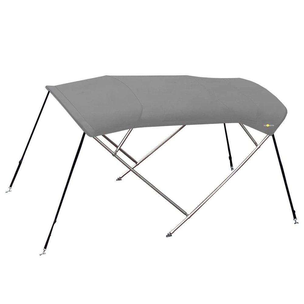 Oceansouth 4 Bow Bimini Top Stainless Steel Premium Range 8ft Length (90" - 96", Dark Gray)