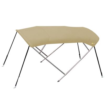 Oceansouth 4 Bow Bimini Top Stainless Steel Premium Range 8ft Length (85" - 90", Sand)
