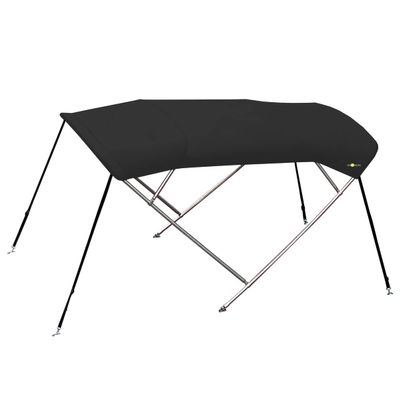 Oceansouth 4 Bow Bimini Top Stainless Steel Premium Range 8ft Length (79" - 84", Black)