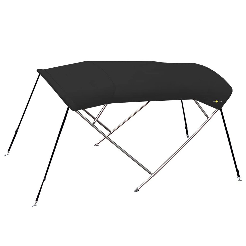Oceansouth 4 Bow Bimini Top Stainless Steel Premium Range 8ft Length (79" - 84", Black)