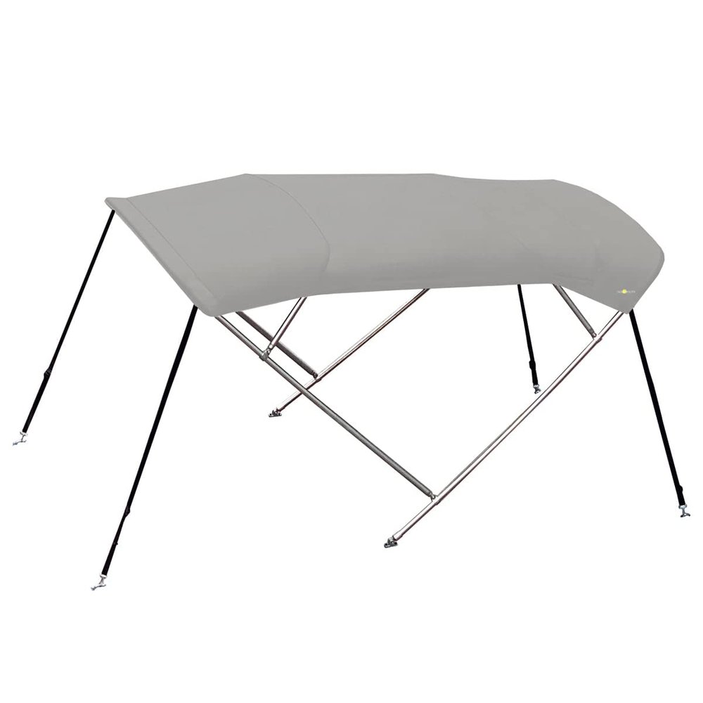 Oceansouth 4 Bow Bimini Top Stainless Steel Premium Range 8ft Length (79" - 84", Gray)