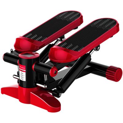HUHJYUGE Mini Home Stepper, Aerobic Fitness Stair Stepper, Stepper Machine for Exercise, Lifting Mini Stepper Stair Climber Machine, with LCD Monitor, 330 Lbs Weight Capacity (Red)