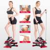 HUHJYUGE Mini Home Stepper, Aerobic Fitness Stair Stepper, Stepper Machine for Exercise, Lifting Mini Stepper Stair Climber Machine, with LCD Monitor, 330 Lbs Weight Capacity (Red) view 2