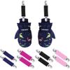 DOOVID Glove Clips Kids Toddler Winter Mitten Clips Stainless Steel Elastic Strap Gloves Clips Babys Adults 2 Pairs Black view 2